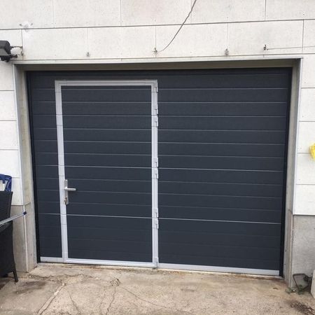 ConDoor, Sicke Stucco, RAL 7016, Anthrazitgrau, mit Schlupftür