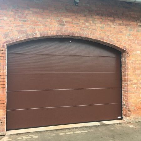 ConDoor Garagentor, RAL 8016 Mahagonibraun, Microprofiliert, 3500 x 1530 mm