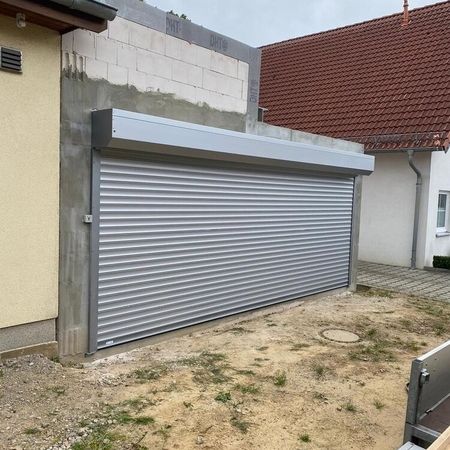 Rolltor RP77, 6000 x 2120 mm, RAL 9006 Weißaluminium